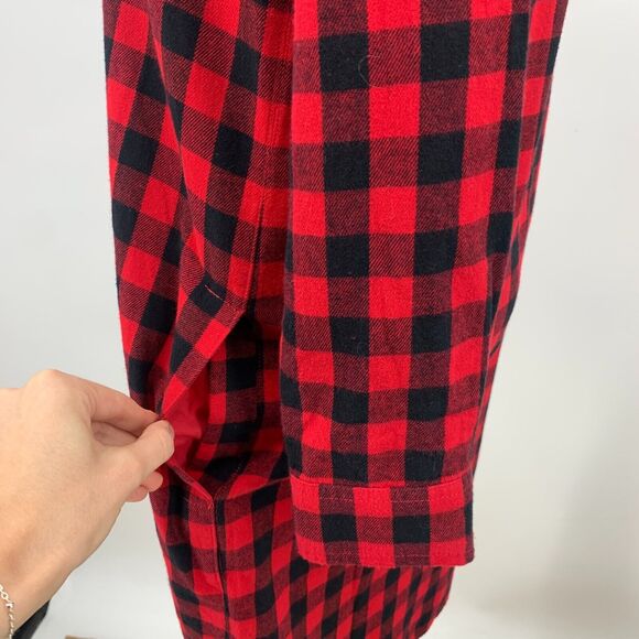 Madewell Flannel Latitude Shirt Dress Womens XS Extra Small Buffalo Plaid Cotton - Picture 7 of 14